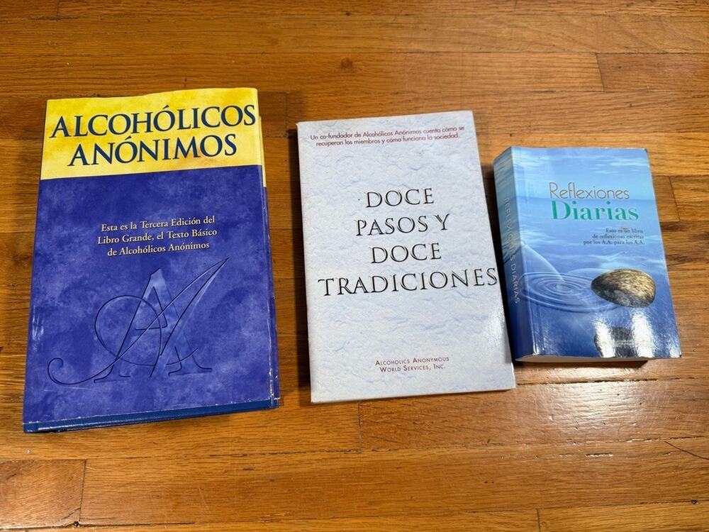 Alcohólicos Anónimos Spanish AA Book Lot 3 — Big Book, 12 Steps & Reflections